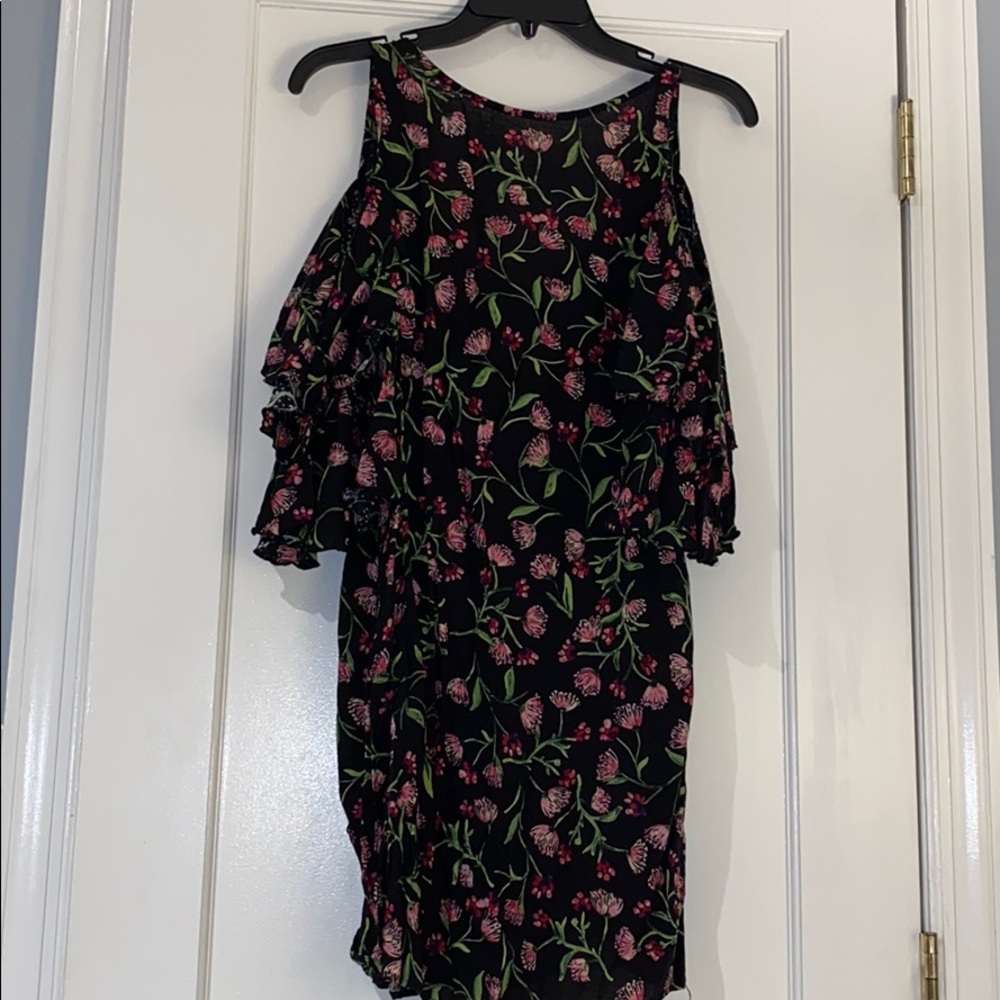 Cold shoulder, Zara dress, hits above the knee